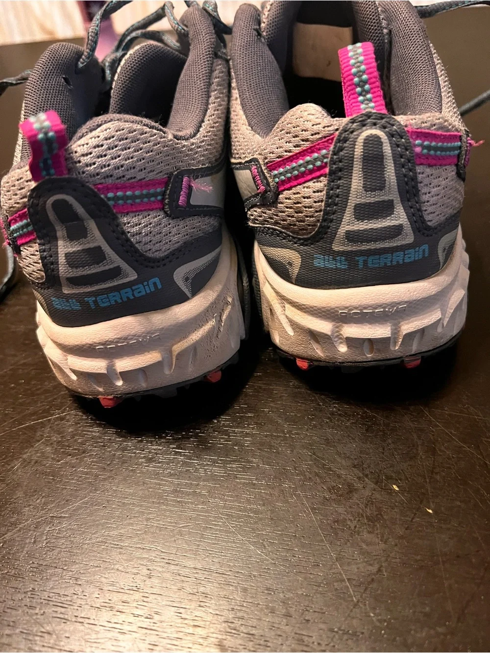 New Balance Gray Teal Sneakers with Pink Highlights SIZE 9